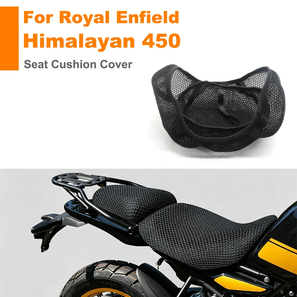 For Royal Enfield Himalayan 450 2024 Motorcycle Protecting Seat Cushion Cover Breathable Comfortable Non-Slip Seat Cover