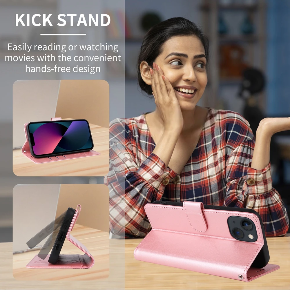 Magnetische Leder-Brieftaschenhülle für Xiaomi Redmi Note 15 Pro Plus 4G 5G Telefonbuchhülle mit Standfunktion Geprägte Blumen- und Schmetterlingsmuster – Detail 6