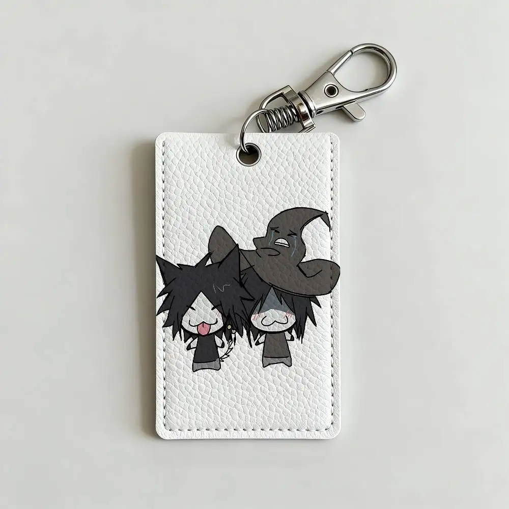 A-Azure Time F-Forsaken Cute Card Holder Men And Womenn Universal Antirust Keychain Learther Access Drop Key Tag Ring