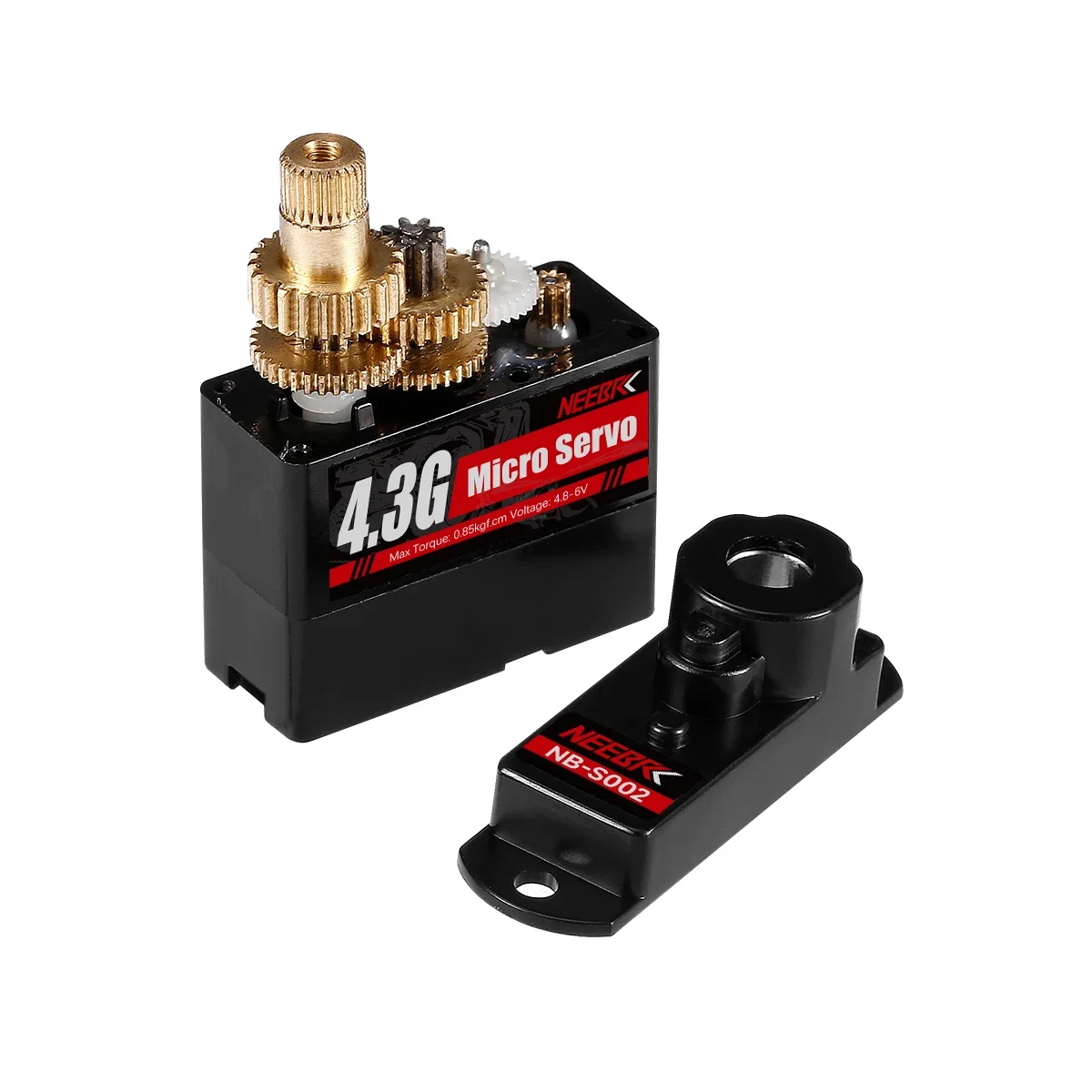 NEEBRC 4.3g Mini Servo numérique sans noyau Micro plastique/métal engrenage étanche moteur Servo pour voiture RC hélicoptère à voilure fixe Robot