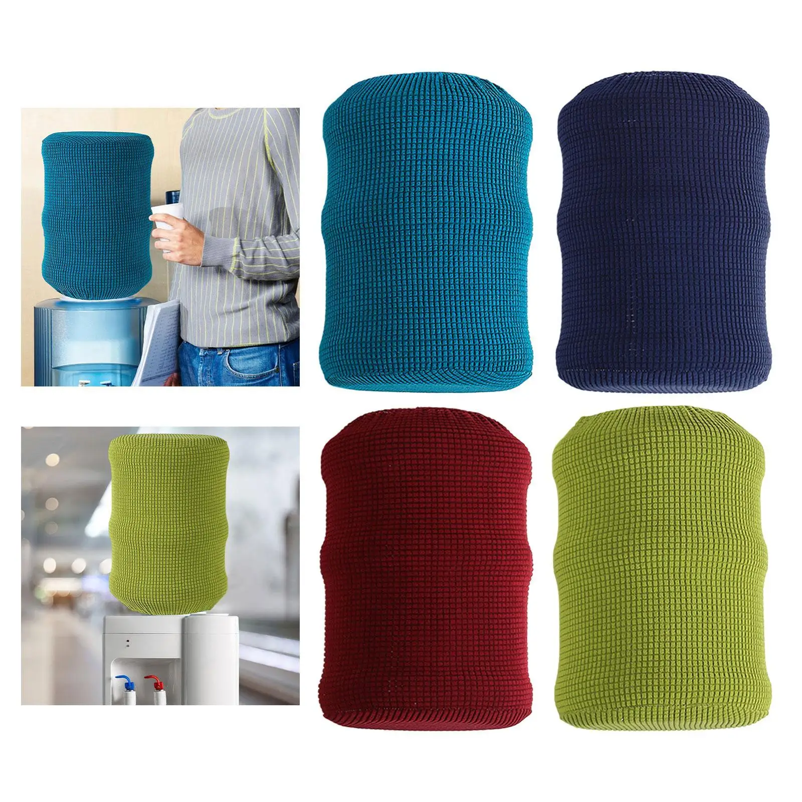 Stretch Fabric Water Cooler Cover Sun Protection Dustproof for 5 Gallon Bottle Dispenser in Home and Cafes