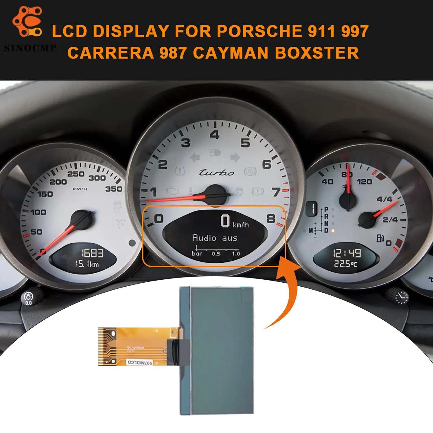 

Speedometer Dashboard LCD Display Screen For Porsche 911 997 Carrera GT2 GT3 Turbo Targa 987 Cayman Boxster 2005-2012 Car Parts