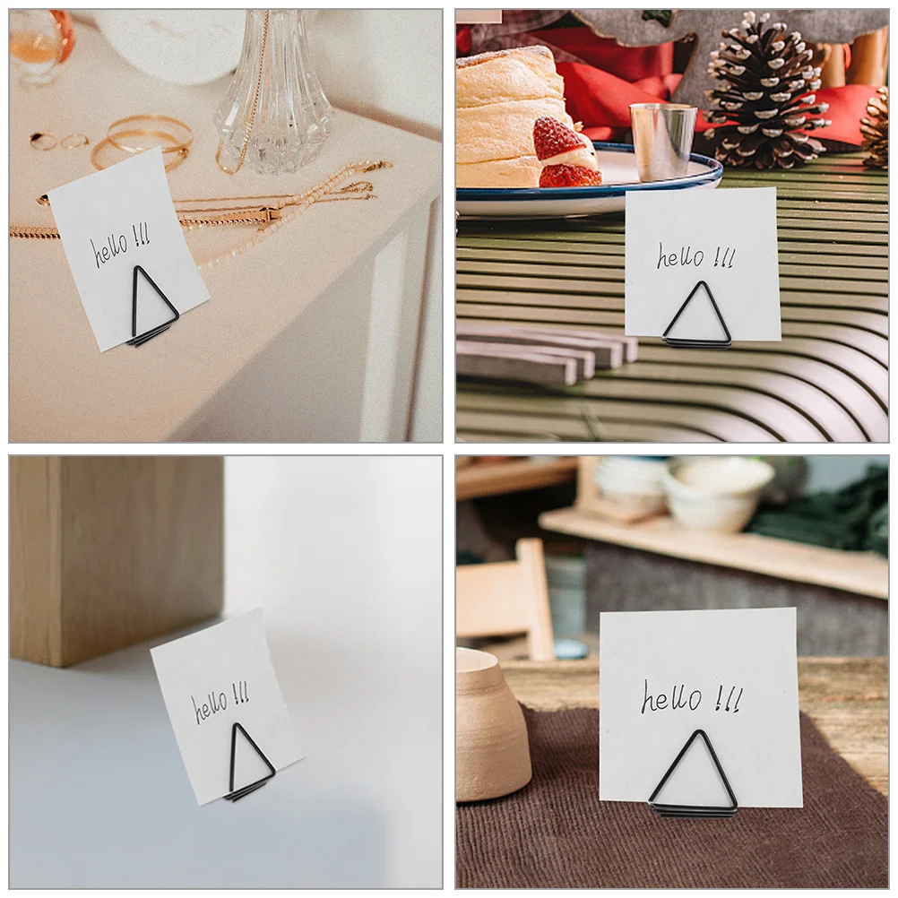 

36Pcs Triangle Memo Clips Creative Table Decorative Adornment Multi-Use Paperclips for Notes Photos Business Cards