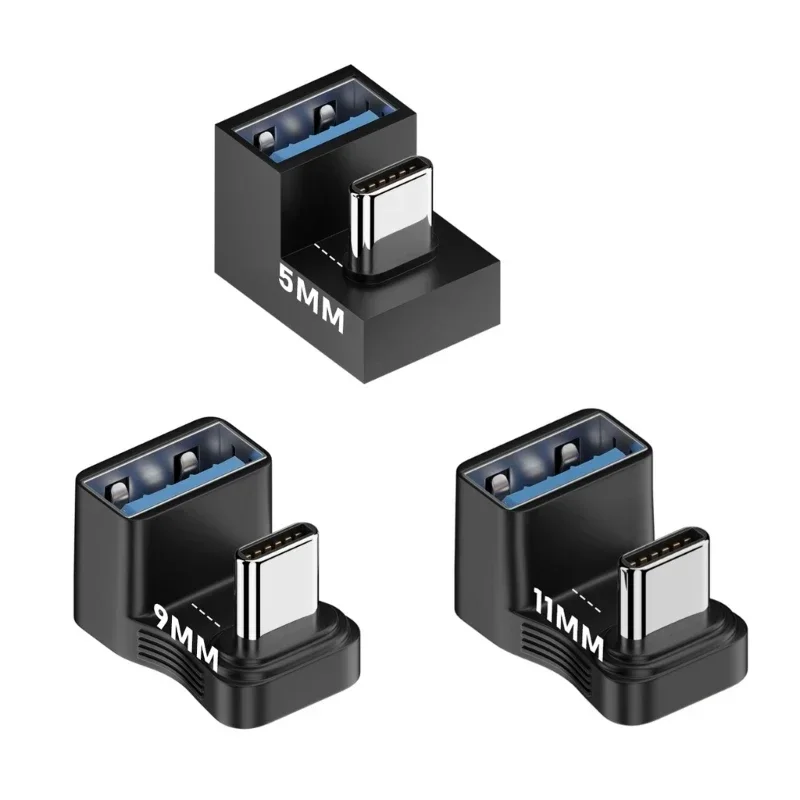 Tragbarer USB-C-Stecker auf USB3.1-Buchse-Adapter, OTG-Adapter, 10 Gbit/s, Datenübertragung, 12 V, 3 A, 36 W Netzteil