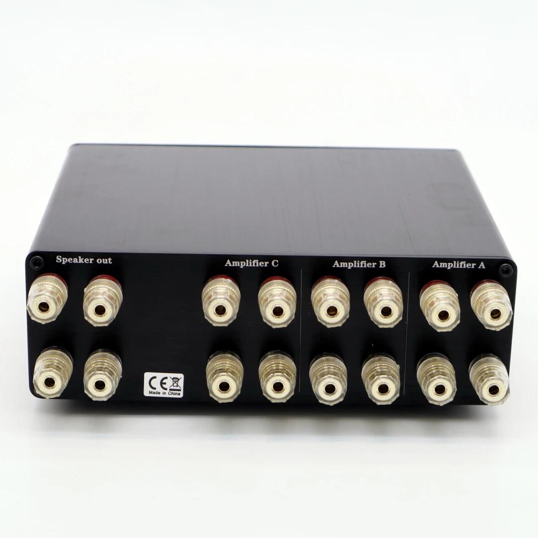 TIANCOOLKEI 3 Choose 1 2-channel 3-in 1-out Amplifier/Speaker audio signal input selector adopts passive switch switching selec