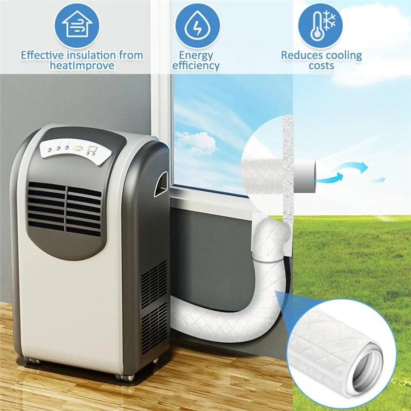 B47B-غطاء عازل لخرطوم عادم مكيف الهواء المحمول لأغطية خرطوم القطر 5.8-6 بوصة