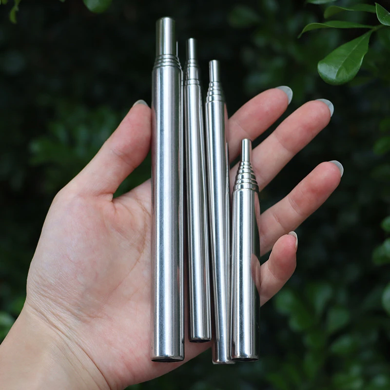 Soprar tubo de fogo boca maçarico ao ar livre aço inoxidável telescópico soprador fogo mini portátil acampamento cozinhar soprando fogo vara