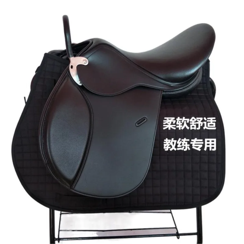 Selle Cheval 고급 풀 세트 안장, 초보자용 부드럽고 편안한 승마 장비, 종합 안장