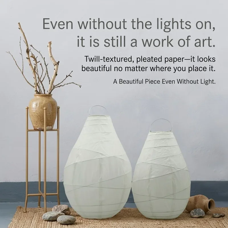 

2026 Latest Models 2Pcs Nordic White Rice Paper Lampshade Pendant Floor Lamp Cover Home Bedroom Wedding Decor