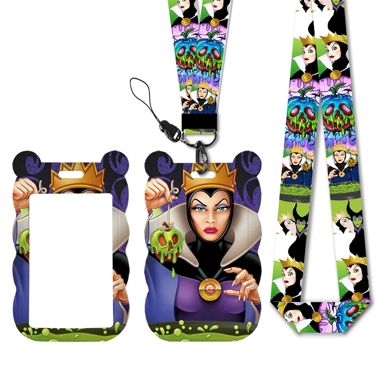 Королева злодея Дисней, дизайн фильмов, ремешки, держатель для бейджа, ремешок для рабочей карты, держатель для карт доступа к автобусу, брелки, аксессуары