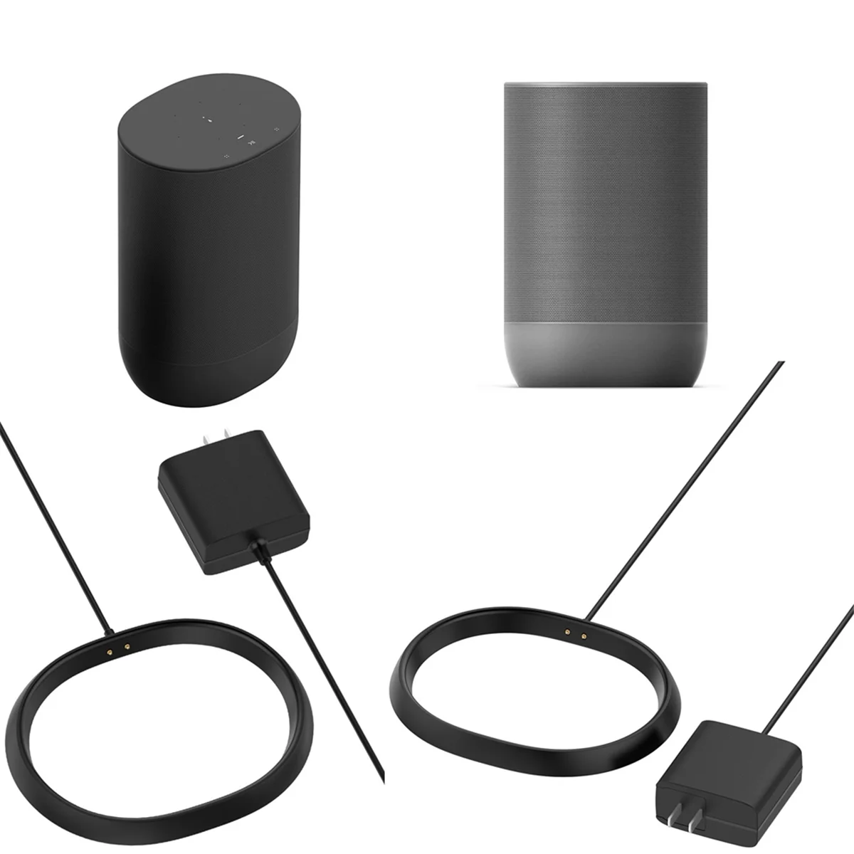 Adequado para sonos mover base de carregador de alto-falante mover adaptador de energia base de carregamento de alto-falante sem fio plugue da ue