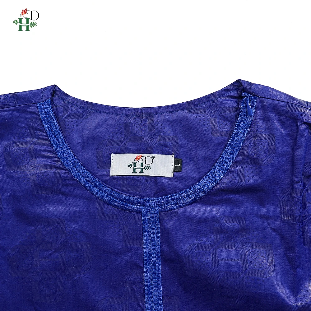 Ropa africana tradicional 3 uds traje africano para hombre azul Bazin Riche Agbada bata de fiesta de boda bordada de talla grande