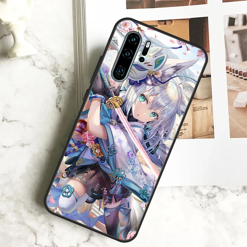 Shirakami Fubuki Hololive لهواوي نوفا 12i 12s 11i 8i Y73 Y72 Y61 Y91 Y90 Y70 Y60 9 10 SE P30 P40 Lite P60 Pro #5