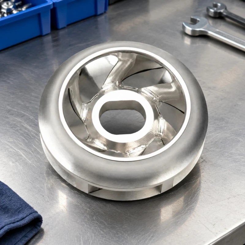 Motorcycle Water Pump Impeller with Machined Aluminum Construction, Motorcycle Coolant Circulation Impeller for 790 890 H9EE
