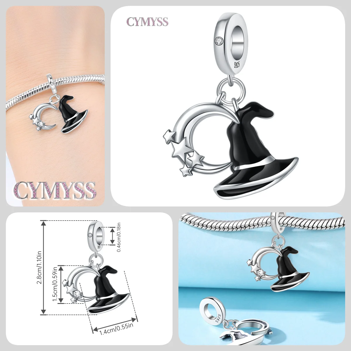 925 Sterling Silber Niedlicher Kuckucksuhr-Charm Kürbis-Perlen DIY Halloween Anhänger Schmuck Geschenke für Frauen & Mädchen Halloween-Party – Detail 17