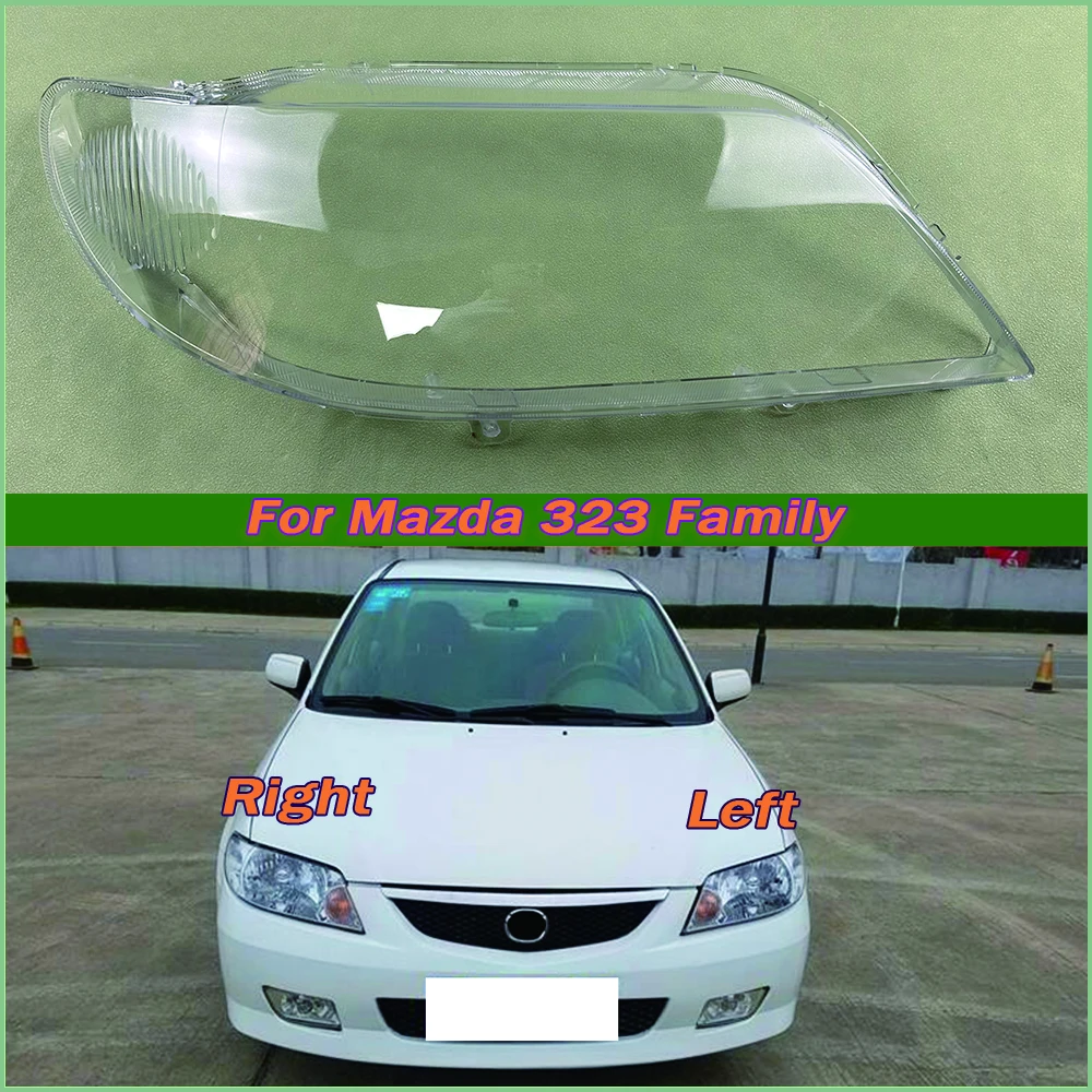 For Mazda 323 Family Headlamp Cover Shade Headlight Transparent Lens Lamp Shell Masks Plexiglass Replace Original Lampshade