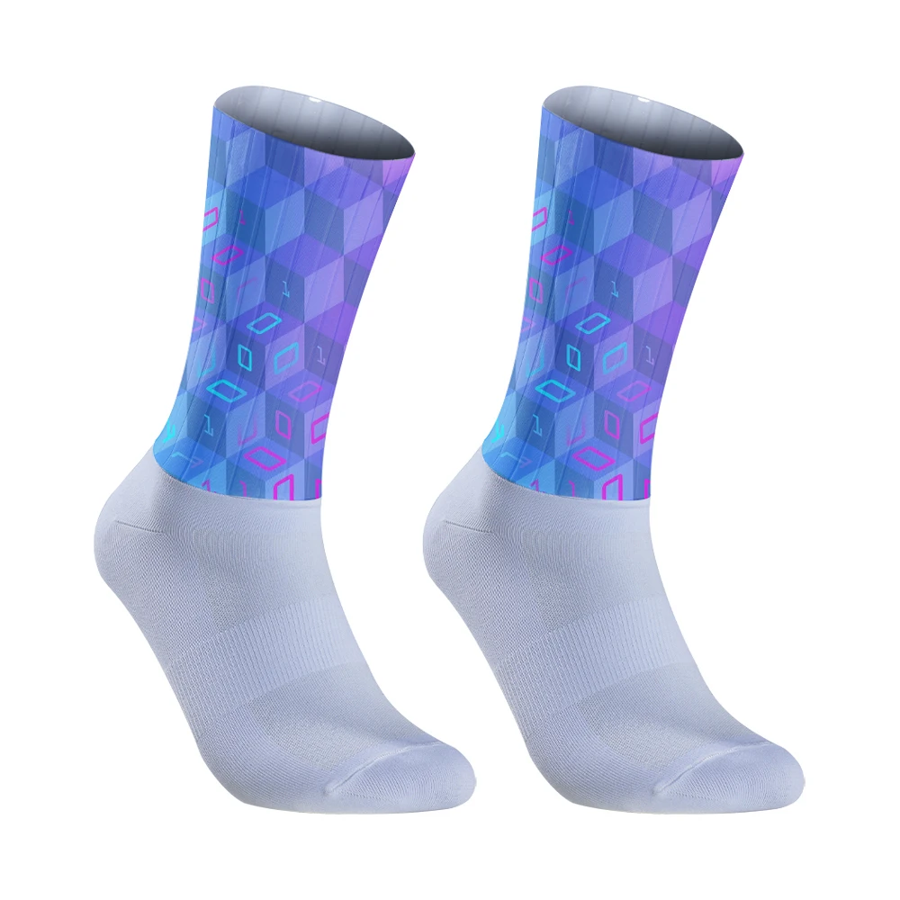 Radsport Aero Socken atmungsaktive schnell trocknende Hochgeschwindigkeits-Rad socke 2024 neu mit rutsch festen Gummiband Pro Team Rad socken