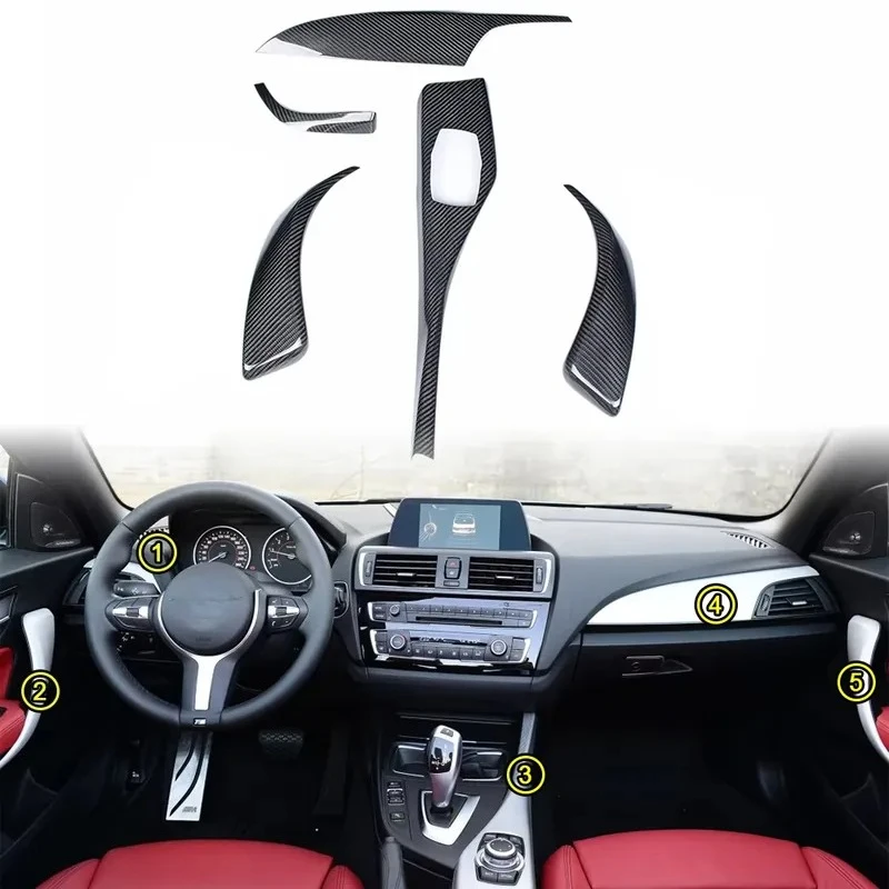 HOT SALE Carbon Fiber Interiors Cover Moulding Trim for F21 F22 F87 M2 118i 120i M235i M240i Real Carbon Fiber