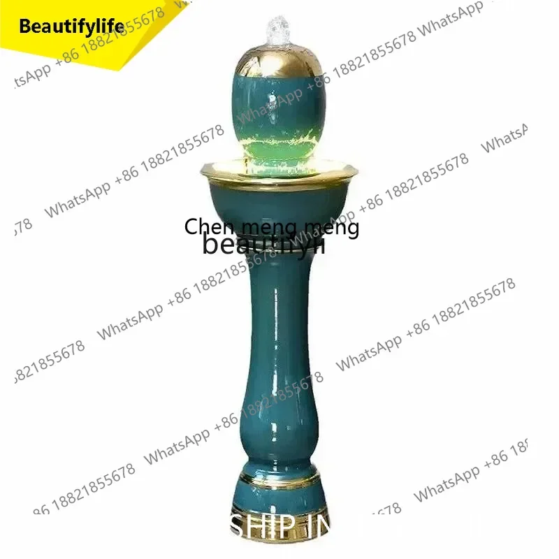 

2003 Ceramic light luxury water ball running water fountain floor to attract wealth landscape ornament living room decoration