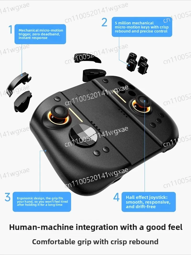 Wireless Split Game Controller with One Key Wake Up, Gyro Motion & Macro Programming for NS Racing Games