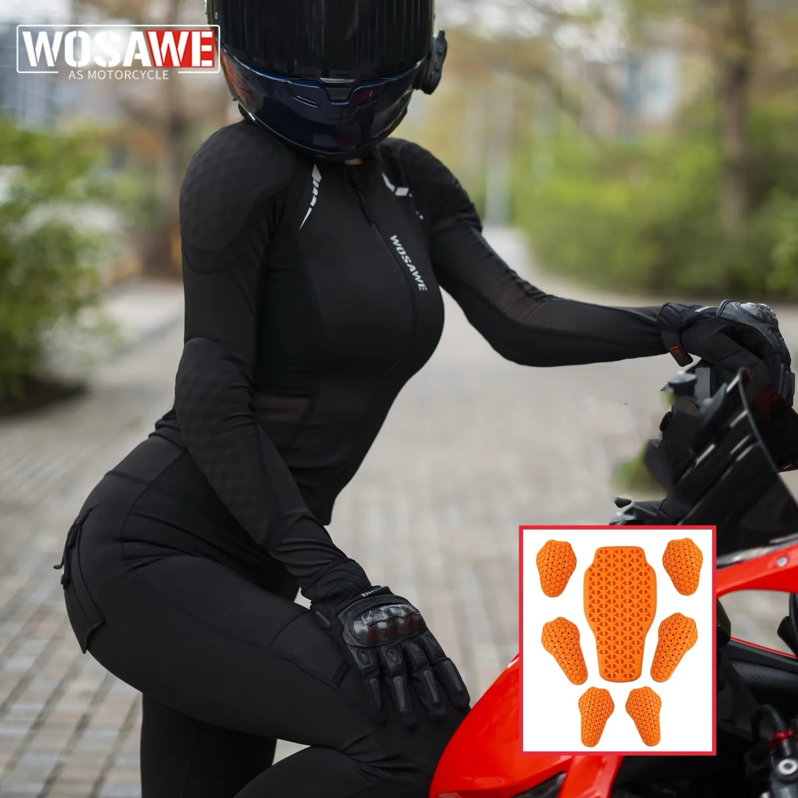 

WOSAWE Women Motocross Jacket Summer Breathable Motorcycle Riding Jacket Cycling Jacket Outdoor Sports Tops