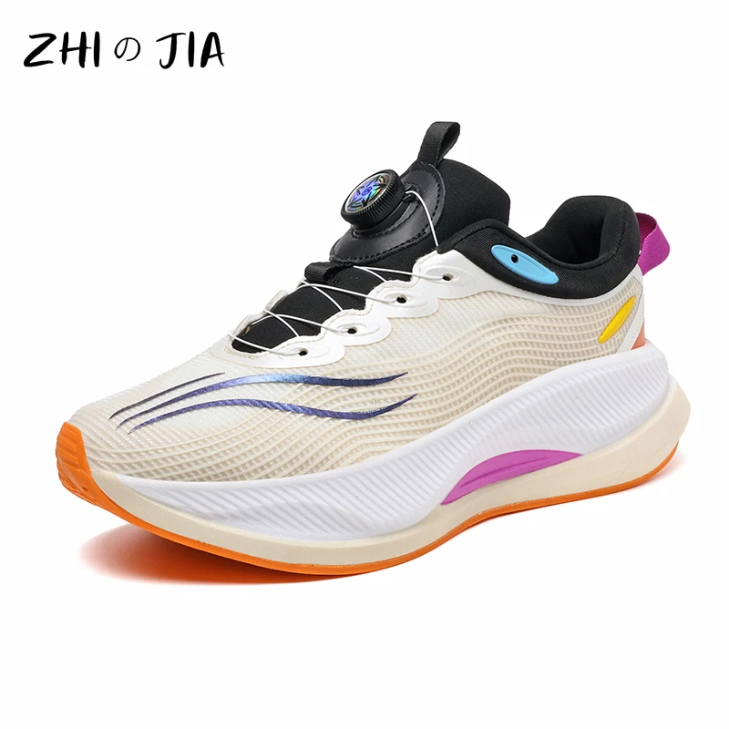 Rotating Buckle Sports and Leisure Shoes New Summer Mesh Breathable Shoes Outdoor Lightweight Running Footwear 34-45