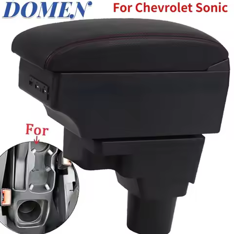 For Chevrolet Sonic Armrest For Chevrolet Aveo Armrest box Car Retrofit parts Interior Storage box Auto parts USB