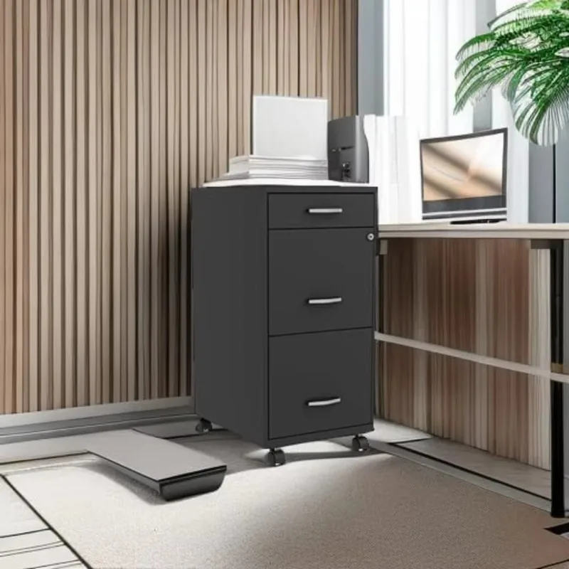 

Filing Cabinets, 3-drawer Mobile File Cabinets, Durable, Suitable for office or home work, File Cabinets