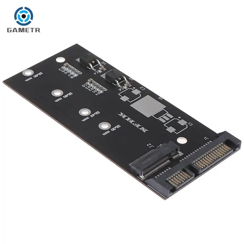 Kunci B + M SATA M.2 ngff ssd ke sata 3 raiser m.2 ke sata, kartu ekspansi adaptor