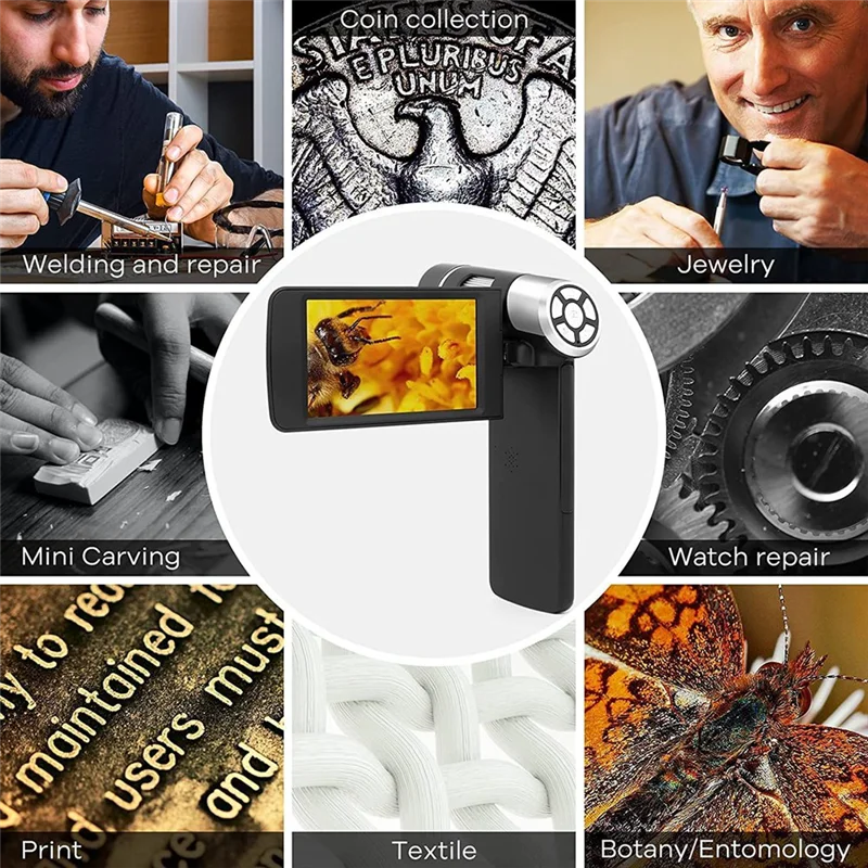 VO-휴대용 현미경 관찰 야외 도구 사진/비디오용 4인치 화면 야외 도구 관찰