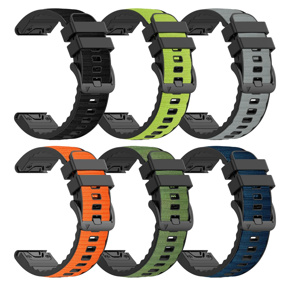 Nylon + Silikon 22/26 mm Armband für Garmin Quatix 8 7X QuickFit Band Fenix8 Pro 7X 7 6/Forerunner 970 965 745/Descent Mk3i Armband