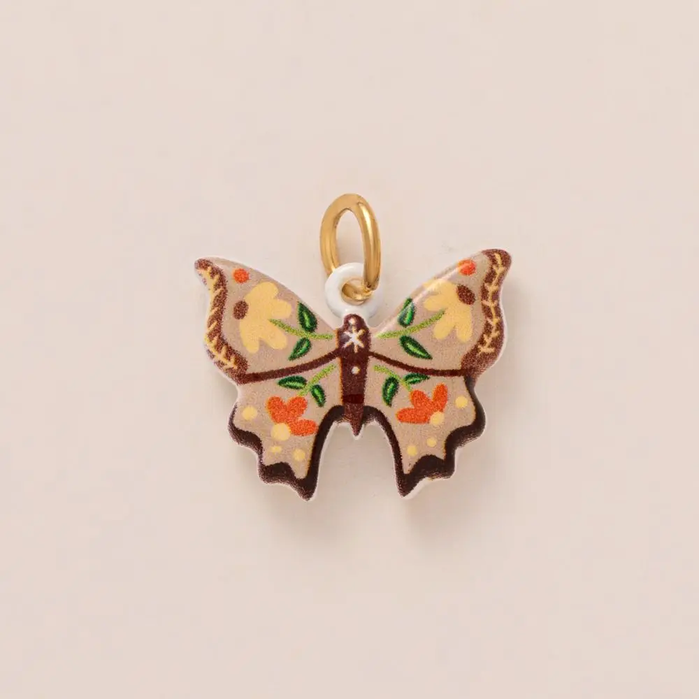 New Colorful Hand-Drawn Pendant Charms DIY Handcrafted Jewelry Charms Gift Geometric Shape Necklace Pendant Charms Making