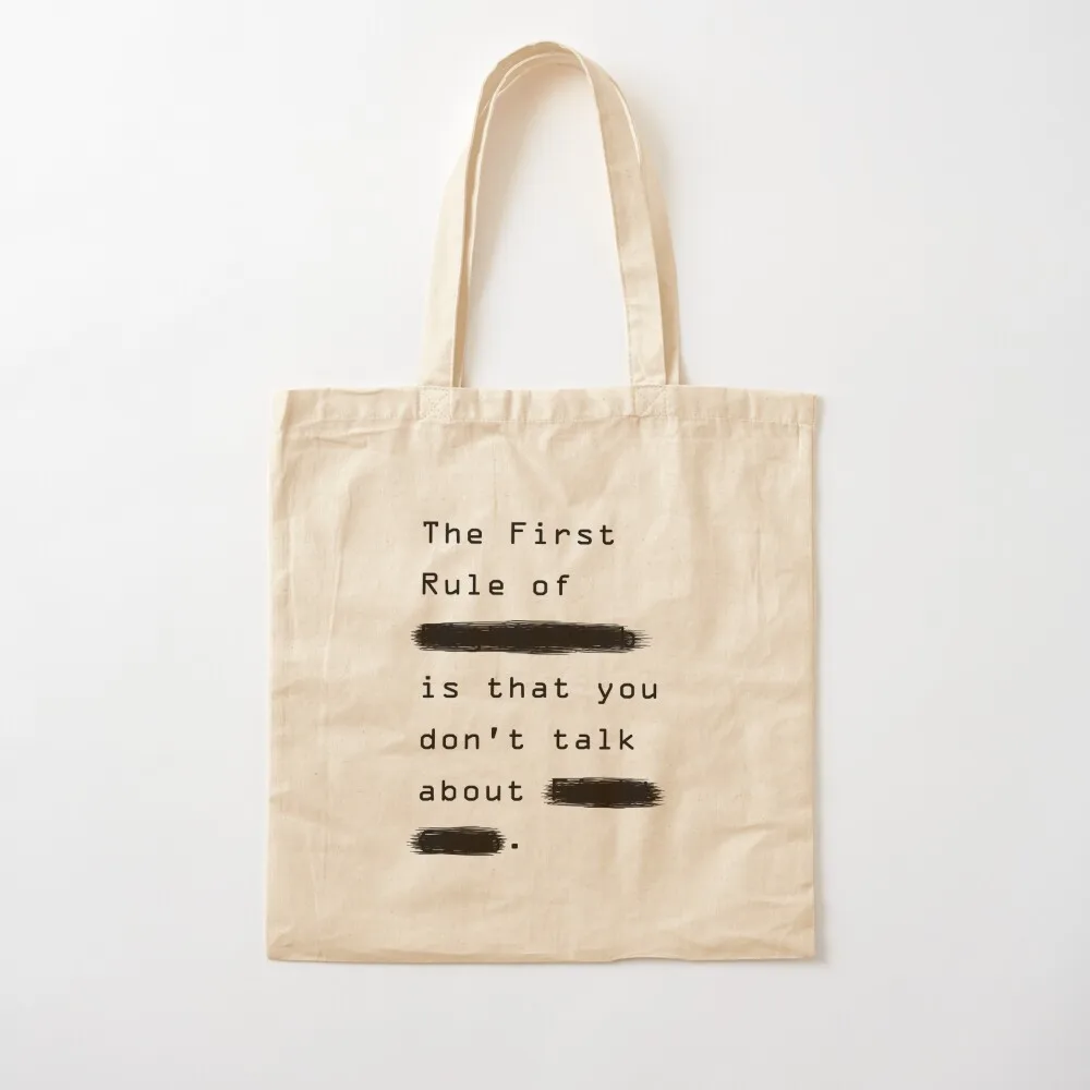 

The First Rule - Sans Background Tote Bag tote bags aesthetic Beach bag handbag Lady bags Canvas Tote Bag