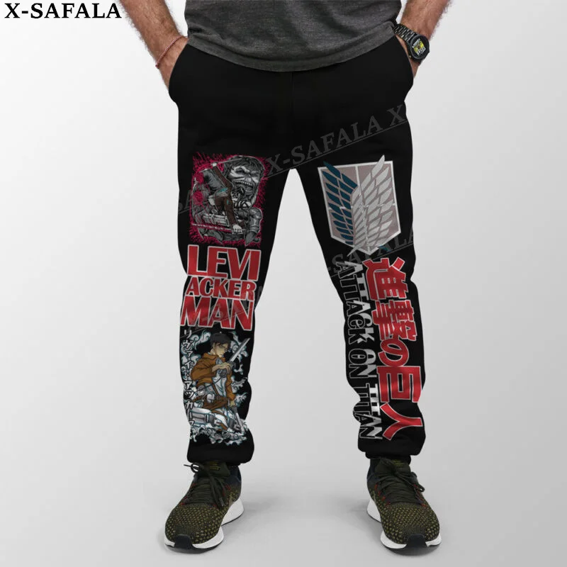 Attack On Titan Anime 3D Print Trousers Men Women Sweatpants Drawstring Long Joggers Spring Autumn Sports Pants-1