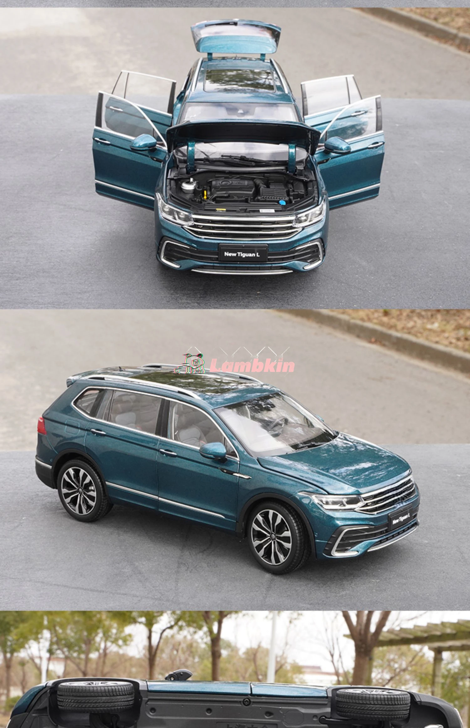 Model Decoration 1:18 For Original SAIC Volkswagen New TIGUAN L 2022 Alloy Car Model