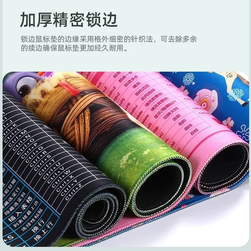 Extra Large Office Desk Mat with Keyboard Shortcut Chart, Non Slip Rubber Long Mouse Pad, 800 x 300 mm Desk Protector for