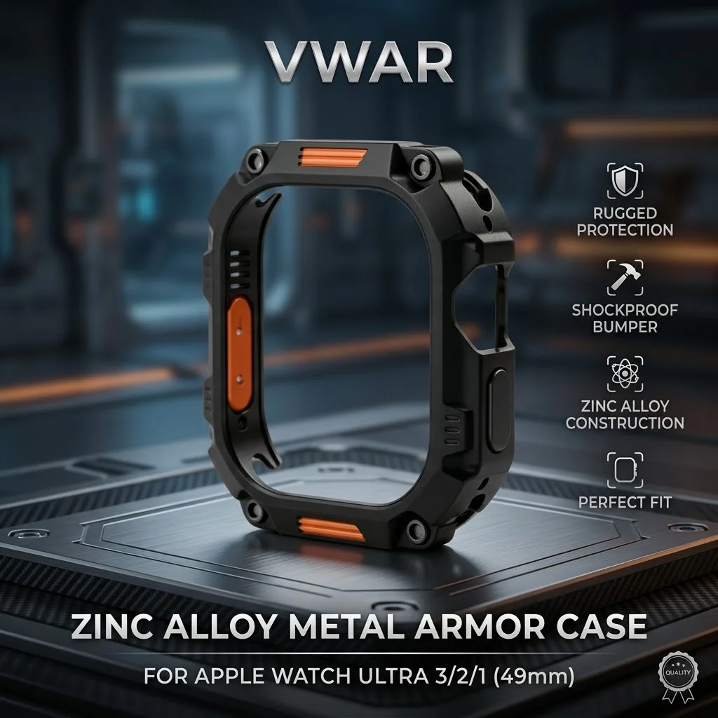 Watch Case Bumper - VWAR beschermhoes van zinklegering voor Apple