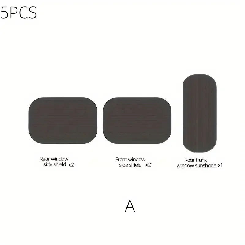 5Pcs Car Sunshade Set Easy To Install For Side Windows Windshields&Rear Windows UV Protection Heat Insulation&Strong Suction