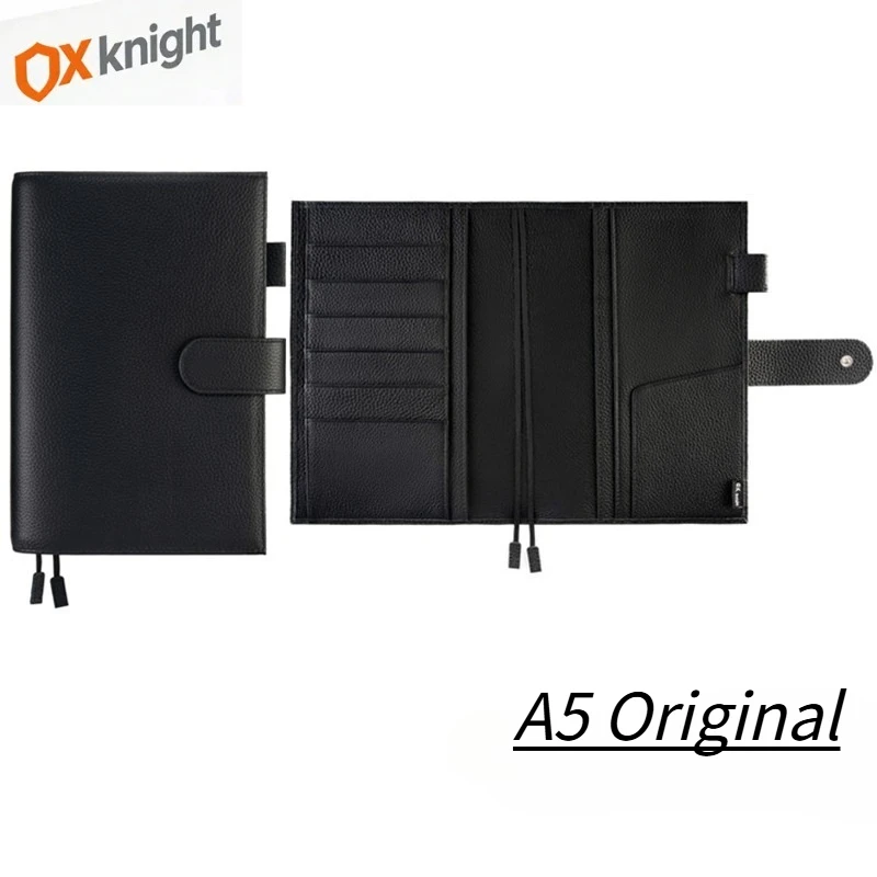 ox-knight-2026-series-a5-plus-cover-for-hobonichi-cousin-a5-notebook-genuine-pebbled-grain-leather-planner-organizer-agenda