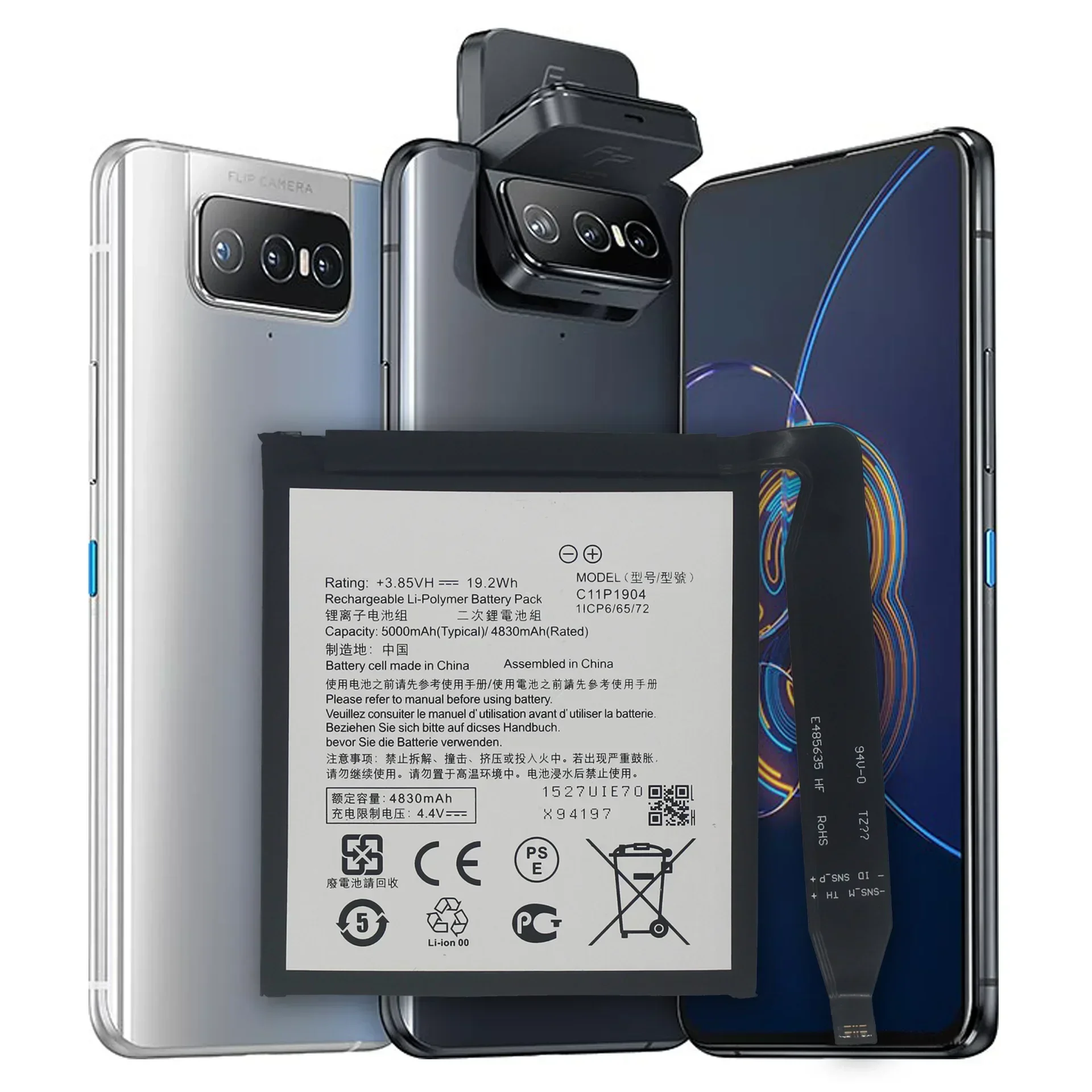 

C11P1904 аккумулятор для ASUS ZenFone 7 Pro ZS671KS ZenFone 8 FLIP7 ZS670KS Сменные аккумуляторы для мобильных телефонов + бесплатные инструменты