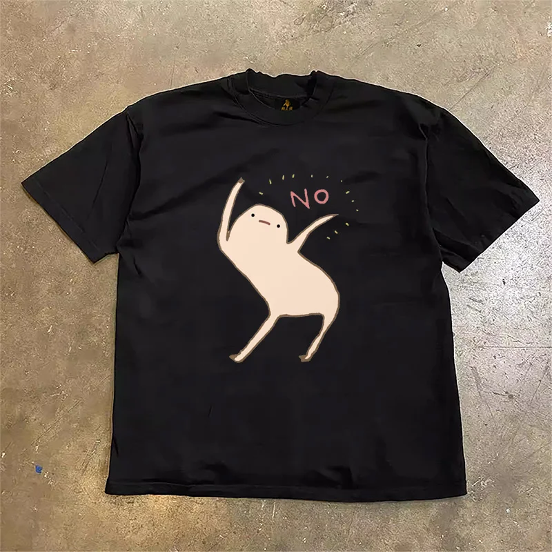 Loose Fit Short Sleeve T-Shirt Pure Cotton Double Thread Women's Style Heavyweight Couple's Tee Casual Summer Fashion