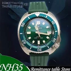 Parnsrpe  Automatic Mechanical Watch NH35 movement 41mm Luxury Diver Style Green Dial Rotating Bezel Waterproof Luminous Date