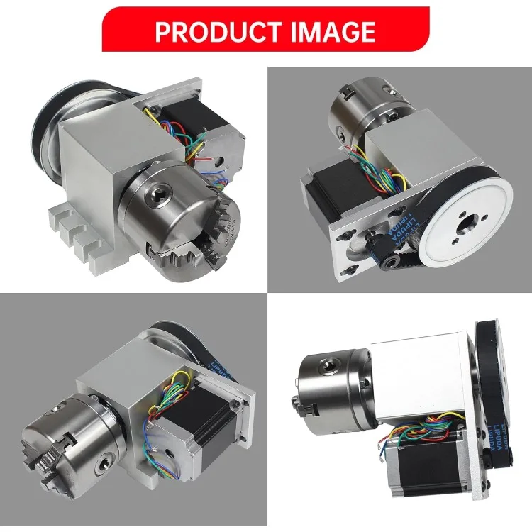 Rotary Axis 4th Axis with 3 Jaw Chuck, K11-80mm Hollow Shaft Dividing Head Rotational A Axis w/ 65mm Tailstock