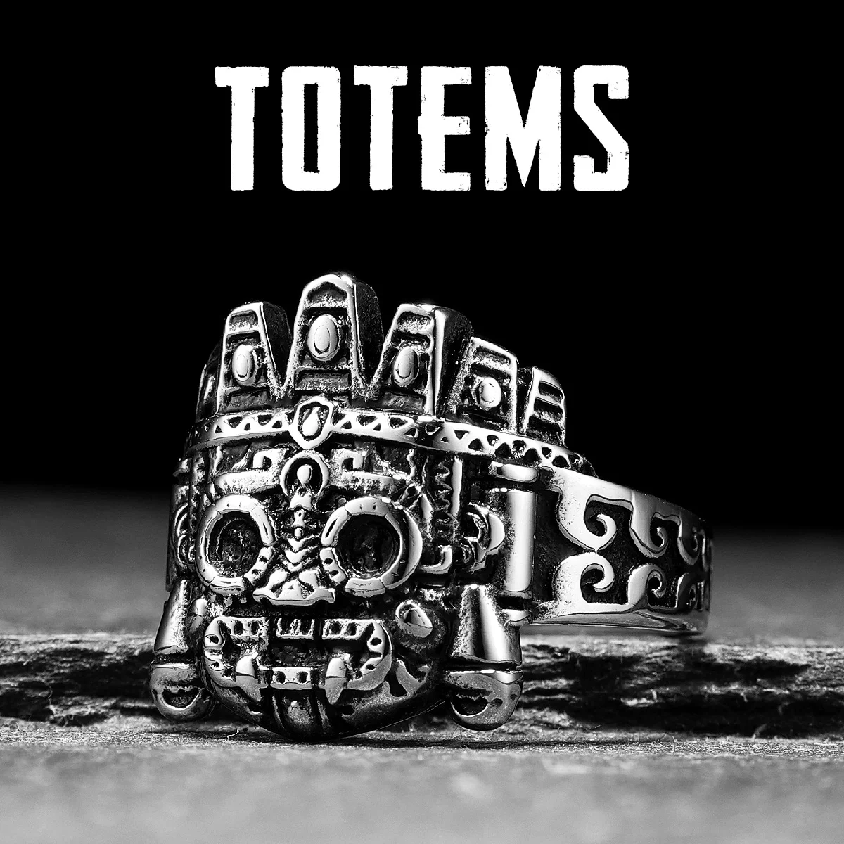 Vintage Totems Skull Men Rings Stainless Steel Women Jewelry Punk New In Rock Fashion Accessories Gift Wholesale Dropshiping