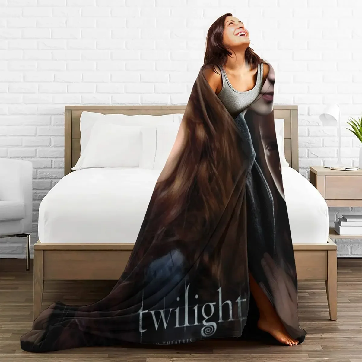 Twilight Blankets Flannel Summer Breathable Soft Throw Blanket for Bedding Bedroom Bedspreads