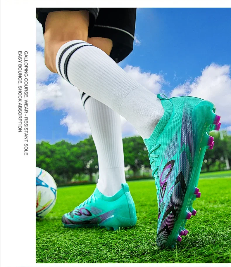 Neue Herren Fußballschuhe FG Ultraleichte Fußballstiefel Outdoor-Trainingsschuhe Fußballspiel Lange Stollen Rutschfeste Stollenschuhe Dropshipping – Detail 10