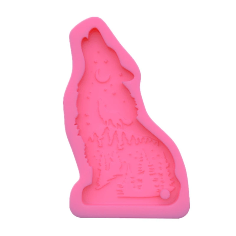 Handicrafts Keychain Casting Mold DIY Wolf Keychain Jewelry Pendant Resin Mold