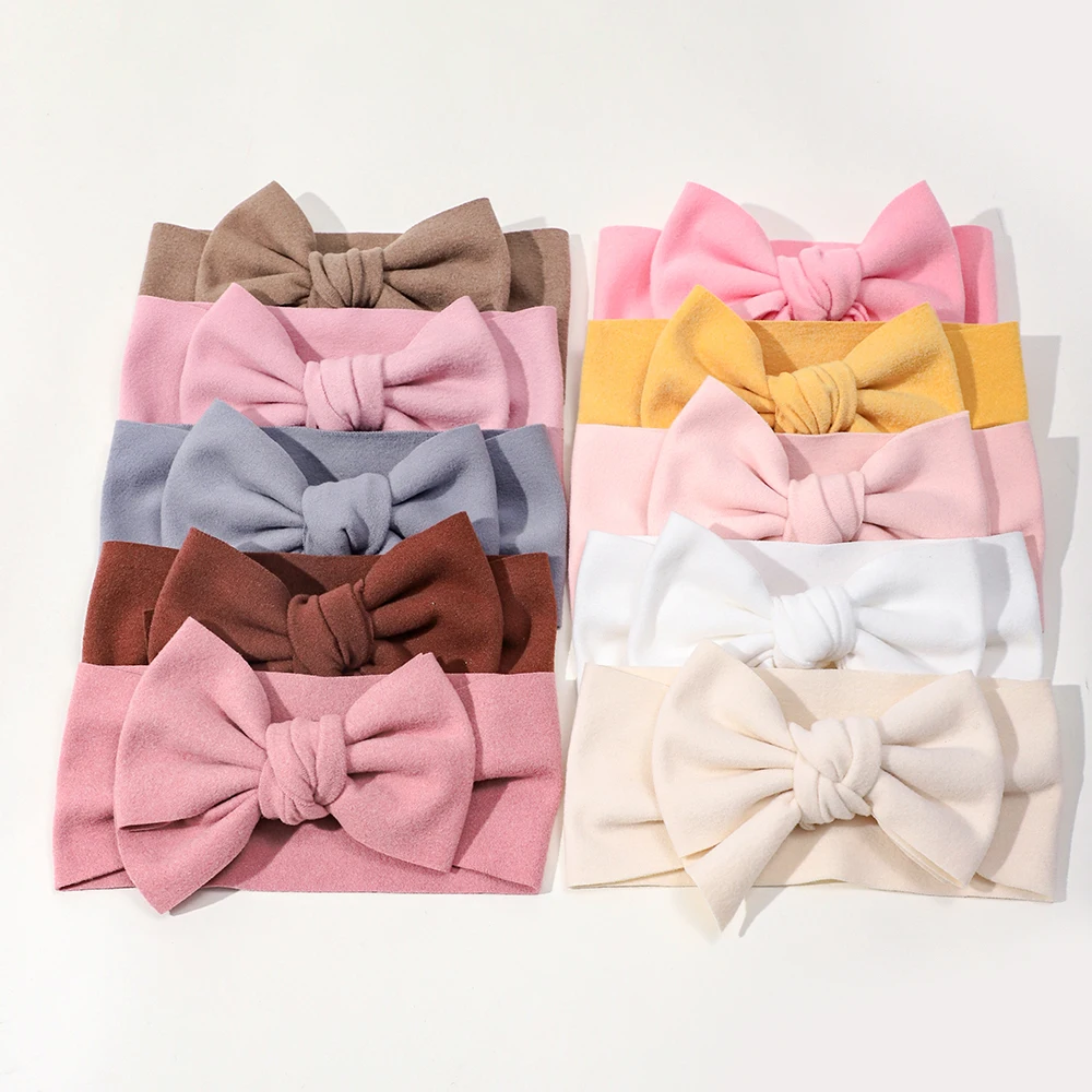 

Solid Soft Baby Girl Headband Cute Bow Hair Bands For Newborn Baby Sweet Turban Headwear Infant Toddler Elastic Hair Accessories