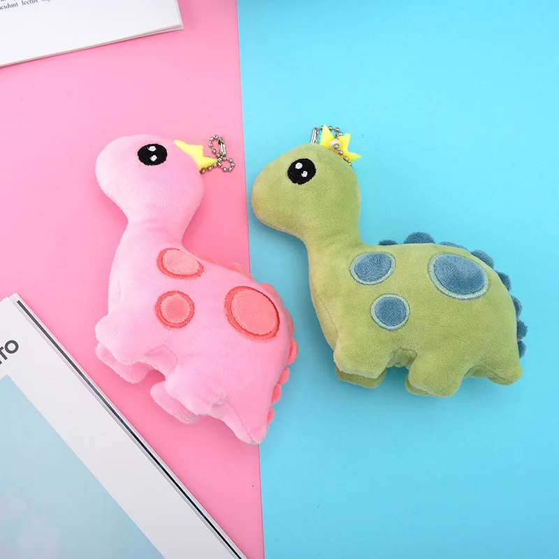 2-stylowy brelok do kluczy Mini Dinosaur Kawaii Miękki pluszowy brelok do kluczy dla dzieci Wypchane zwierzę Zabawki Torba Akcesoria samochodowe