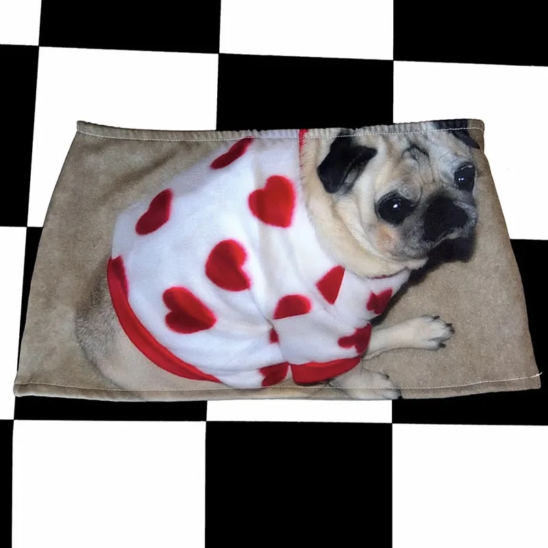 French Bulldog Digital Print Low Waist Mini Skirt Women Y2K Vintage American Streetwear Subculture Casual